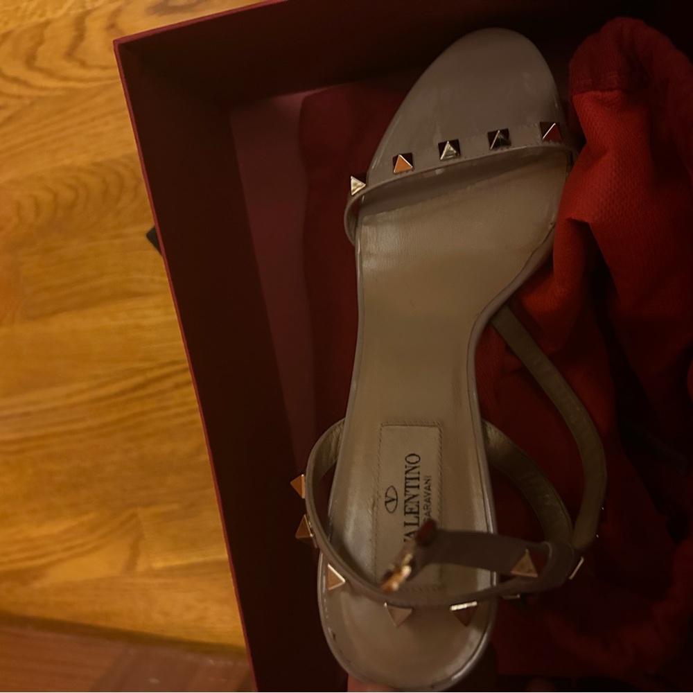 Valentino strap rockstud sandal heels